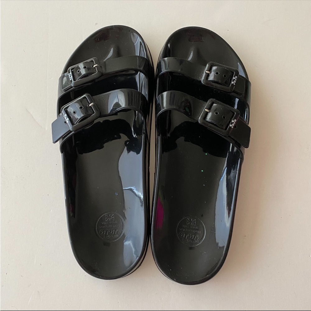 Juju Jelly Black Slides Women’s Size 8.5 9